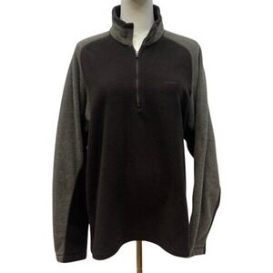 Patagonia Capilene Pullover Mens M 1/4 Zip Black Gray Raglan